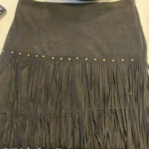 Western fringe skirt